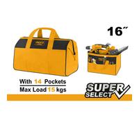 INGCO BORSA PORTATTREZZI PROFESSIONALE TELAIO RIGIDO PORTA UTENSILI CON TASCHE