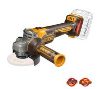 Smerigliatrice angolare a batteria 115mm 20V 3 velocità Brushless Solo Ingco