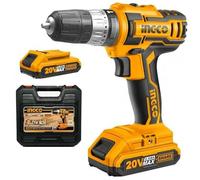 Ingco Cidli200215 Trapano A Percussione A Batteria 20 V Avvitatore Senza Fili Cordless Con 2 Batterie In Valigetta