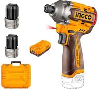 Ingco Avvitatore a impulsi a batteria 16 V 170 nm 2 Batterie Valigetta Brushless