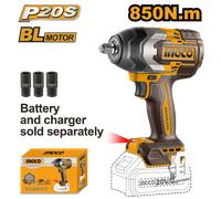 Avvitatore Impulsi a Batteria 20V da 850N.m INGCO Motore brushless attacco 1/2"