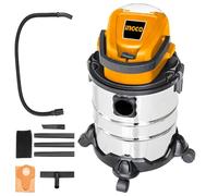 Ingco Cli2005e Aspirapolvere Aspiraliquidi a Batteria 20 V Bidone Aspira polvere Liquidi 20 Lt Solo corpo