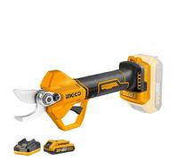 Ingco Cssli20258 Forbici da Potatura A Batteria 20 V Completo di Batteria E Carica Batterie 2 Ah Cesoia da Pota Elettrica