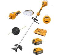 Ingco Cstli200285 Decespugliatore A Batteria 40 V Doppia Batteria 4 Ah Tagliabordi Velocità E Potenza Regolabili Professionale Giardinaggio