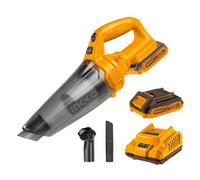 Ingco Cvli20126 Aspirapolvere senza filo A Batteria 20 v 0.5 lt Aspirabriciole per Auto Casa Completo di Batteria e Caricabatterie 2 Ah