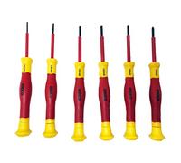 Ingco Hkipsd0601 Set Cacciaviti Di Precisione Isolati 6 Pz A Stella A Croce A Taglio Certificati 1000 V In Astuccio In Tessuto
