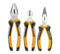 INGCO HKPS08318 - Set di 3 pinze miste da 20,3 cm, diagonale da 15,2 cm e pinza a becco lungo da 15,2 cm