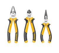 Ingco HKPS28318 - Pinze diagonali a becco lungo, set da 2 pezzi