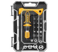 Ingco HKSDB0188 - Cacciavite con impugnatura a T, 24 pezzi, colore: Nero/Giallo