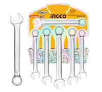Ingco Hkspa1068 Set Chiavi Fisse e a Stella Combinate da 8 a 17 Kit Chiave Inglese 6 pezzi in Acciaio al Cromo Vanadio