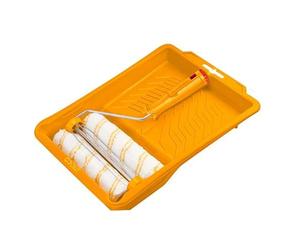 Ingco Hktcb042306 Set 2 Rulli con MaIngco Hktcb042306 Set 2 Rulli con manico e Vaschetta per Imbiancare Pitturare Dipingere Ridipingerenico e Vaschetta per Pitturare