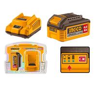 INGCO - Kit Batteria + Caricabatterie FBCPK1012E | 20V 4Ah Li-Ion | Sistema P20S
