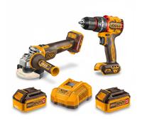 INGCO - Kit Smerigliatrice + Trapano Brushless CKLI20256E | 20V P20S | 66Nm | 12