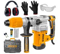 Ingco Martello demolitore 1600 W Sds Max Guanti antivibrazione Cuffie Occhiali