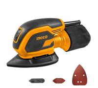 Ingco Ms6505 Levigatrice Palmare Triangolare Elettrica 65 W Con Sacca Raccogli Polvere Integrata e Con Set Di Carta Abrasiva