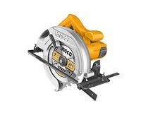 INGCO Sega circolare, 1400 W | 4800 rpm, profondità di taglio regolabile/sega a filo con lama da 185 mm per decorazione domestica o lavorazione del legno