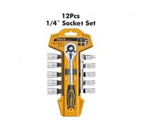 INGCO SET 12PZ CRICCHETTO 1/4POLL
