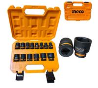Ingco Set 14 Bussole a Impatto 1/2" 10-27mm Valigetta per avvitatore a impulsi