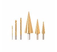 Set 6 Pz Fresa Conica per Trapano INGCO Punta a Gradini Allargafori Spriale Box