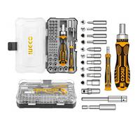 INGCO - Set Cacciaviti e Bit 55pz HKSDB0558 | Acciaio CR-V | Bit Magnetici | Val