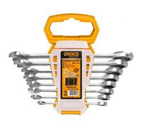 INGCO Set di 8 Chiavi Combinate a Cricchetto