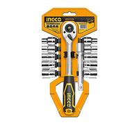 Set 12 chiavi a bussola esagonali 1/2 con cricchetto e cover bussole da 10 a 24