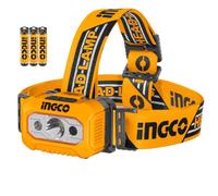 Ingco Torcia da testa led 100 200 lumen Lampada casco professionale waterproof