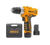 Trapano avvitatore 12V con 2 batterie al litio 1.5Ah in valigetta INGCO