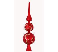 Inge-glas Gals, puntale per albero di Natale decorato, 31 cm, colore: rosso