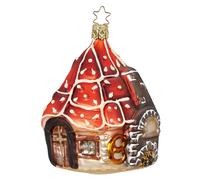 Inge-Glas® Hänsel e Gretel Casetta di Pan di Zenzero 11 cm Addobbo Natalizio