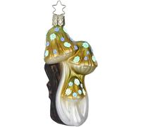 Inge Glas® Manufaktur Verdigris Pilz Anderswelt 11 cm Christbaumschmuck