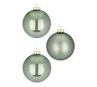 Inge Glas - Palline di Natale, 10 cm, in scatola di cartone, 6 palline XL per albero di Natale, grandi dimensioni | palline in vetro (mild sage, menta)