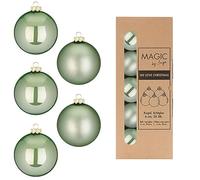 Inge-glas Palline di Natale in vetro, 6 cm x 20 pezzi, in scatola di cartone, verde salvia