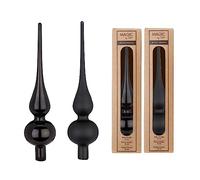 Inge-glas Punta per albero di Natale, 26 cm x 1 pezzo, opaco o lucido, nero ebany nero, oro