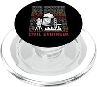 Ingegnere Civile Multi Colore Vintage Ripetizione Ingegneria Civile PopSockets PopGrip per MagSafe