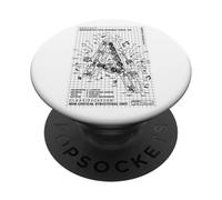 Ingegnere Ingegnere Monogramma Capitale Iniziale Lettera A Nome PopSockets PopGrip Adesivo