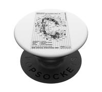 Ingegnere Ingegnere Monogramma Capitale Iniziale Lettera C Nome PopSockets PopGrip Adesivo