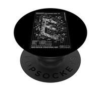 Ingegnere Ingegnere Monogramma Capitale Iniziale Lettera E Nome PopSockets PopGrip Adesivo
