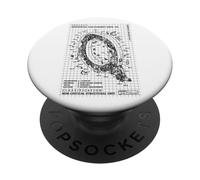 Ingegnere Ingegnere Monogramma Capitale Iniziale Lettera Q Nome PopSockets PopGrip Adesivo