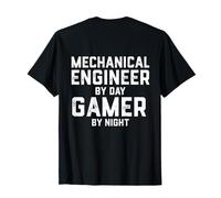 Ingegnere Meccanico di Giorno Gamer di Notte Ingegneria Gaming Maglietta