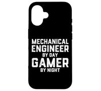 Ingegnere Meccanico Di Giorno Gamer Di Notte Meme Per Ingegneri Custodia per iPhone 16