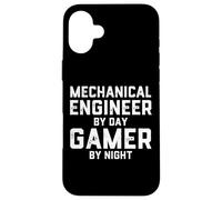 Ingegnere Meccanico Di Giorno Gamer Di Notte Meme Per Ingegneri Custodia per iPhone 16 Plus
