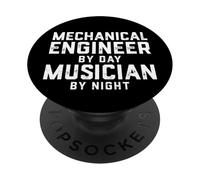 Ingegnere meccanico di giorno Musicista di notte Ingegneria Lavoro PopSockets PopGrip Adesivo