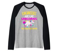 Ingegnere Unicorn, Magical Unicorn Engineering Uomo Donna Maglia con Maniche Raglan
