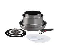 Ingenio Cassis Grey Tefal - Set di pentole 9 pezzi, per tutti i piani cottura, tranne induzione, L1619192