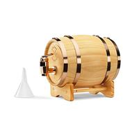 InGenious Mini decanter in legno a forma di barile di whisky, fusto in miniatura con supporto