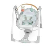 Ingenuity, Altalena portatile Cozy Spot Swing 'n Go - Barra dei giocattoli in legno rimovibile e girevole, 6 velocità, 0-9 mesi o fino a 9 kg