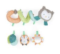 Ingenuity, arco per attività a spirale Nally & Friends, giocattoli rimovibili multitexture, anelli per dentizione in silicone senza BPA