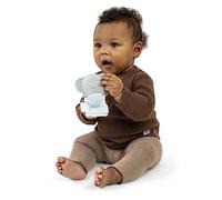 Ingenuity, Guanto da dentizione e sonaglio, silicone privo di BPA, suoni delicati, cinturino regolabile, elefantino, unisex - Van