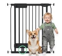 Ingenuity Cancelletto per bambini con pedale, supporto a pressione o ferramenta, larghezza 73-80 cm, doppia serratura, adatto per animali domestici